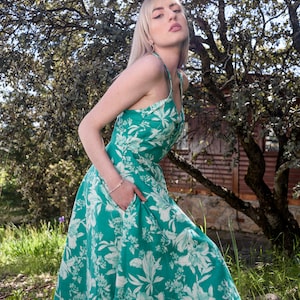 Pinup style floral dress image 5