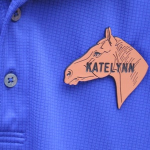 name tags, name badges, equine tags
