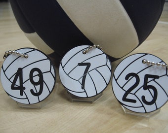 girls volleyball gifts, volleyball bag tags, custom volleyball name tags