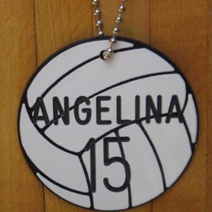 girls volleyball gifts, volleyball team gifts, volleyball bag tags 3&quot;