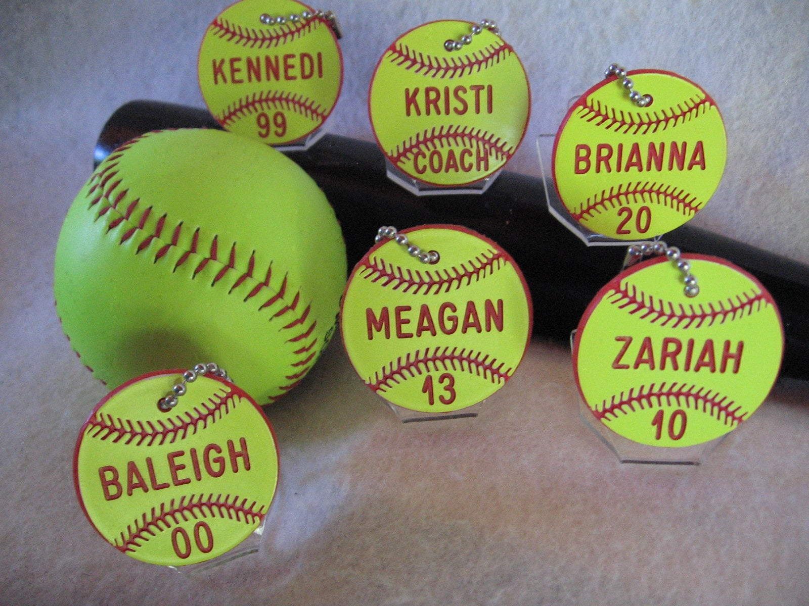 Girls fastpitch softball team gifts softball bag tags Etsy