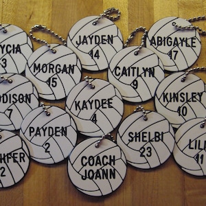 volleyball gifts, volleyball team gifts, volleyball bag tags