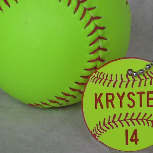 softball gifts, softball bag tags, girls fastpitch softball gifts