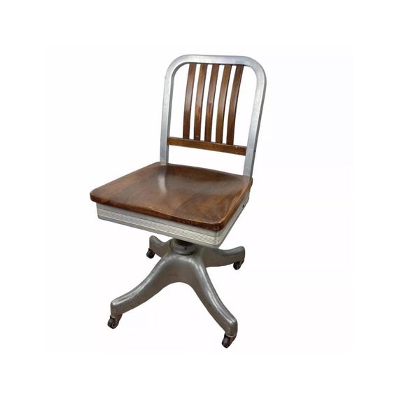 MCM Signed Shaw Walker Industrial Office Desk Chair MCM Vintage