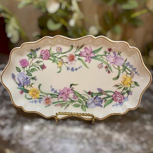 Vintage Lenox The Flower Blossom Candy Tray by Suzanne Clee 1999 Made in USA 10”