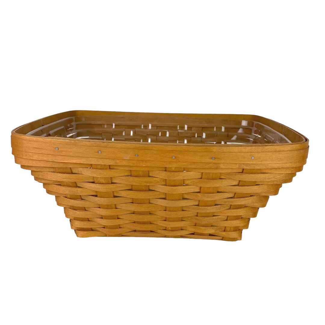 Longaberger Rectangle Storage Basket With Plastic Insert 2003 Etsy