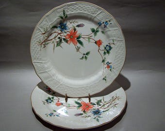 8467: Mikasa Renaissance Monique SET 2 Dinner Plates 11" Vintage Fine China Dinnerware at Vintageway Furniture
