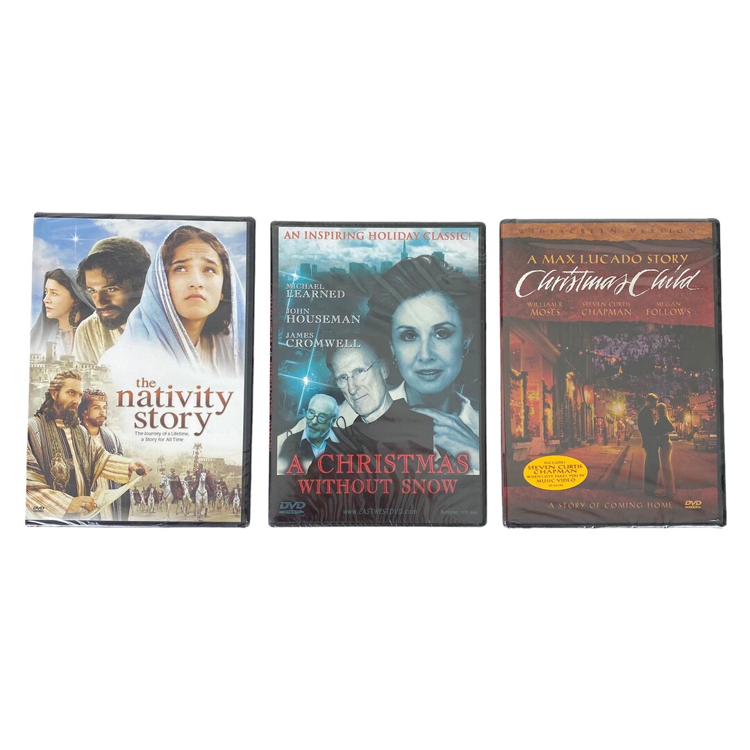 Set of 3 Dvds the Nativity Story Christmas Child A Christmas Without