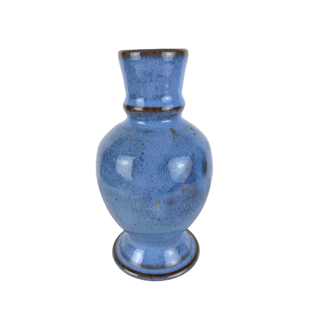 G F Cole Pottery Blue Glaze Vase Vintage Sanford NC 5 3/4 Etsy