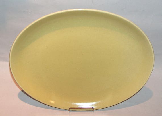Vintage Russel Wright Oval Serving Platter Tray Chartreuse