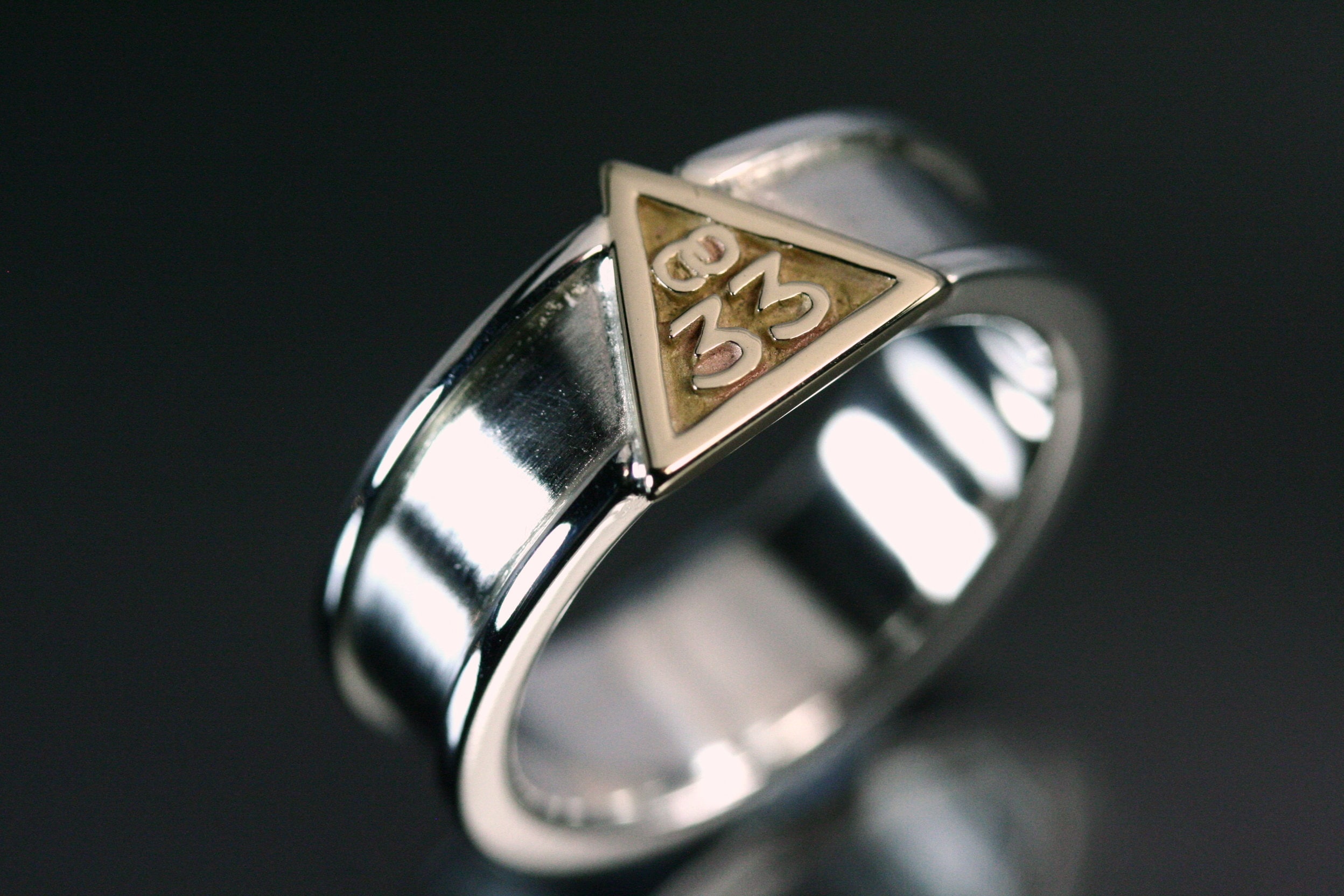 Freemasonry band Masonic ring gold 33rd degree masonic ring Etsy