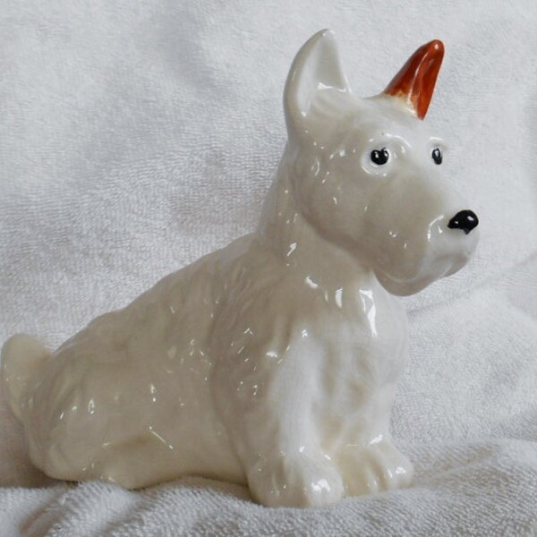 Collectible Beswick Ware England Pottery Terrier Dog Figurine Unusual Large Size
