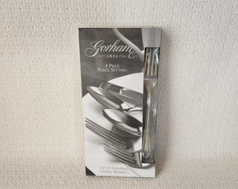 Gorham Melon Bud 18/10 Stainless Flatware 5 Piece Place Setting New In Box ~ Multiple Available