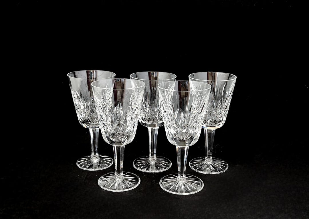 Lot de 6 verres à liqueur/verres à vin Lismore en cristal de