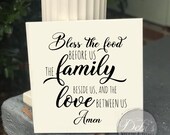 Bless The Food Svg, Christian Svg, Prayer Svg, Cricut Svg, Svg File, Vinyl Cutter Svg, Farmhouse Svg, Farmhouse Sign, Blessing Svg, Png File