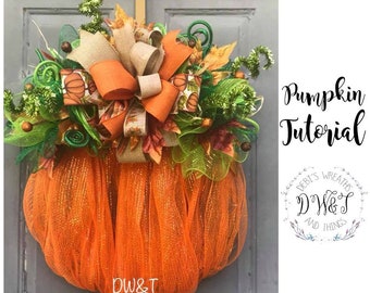 Wreath Tutorial, Pumpkin Wreath Tutorial, DIY Wreath, Fall Wreath Tutorial, Wreath Making, Autumn Wreath Tutorial, Learn to Make a Wreath