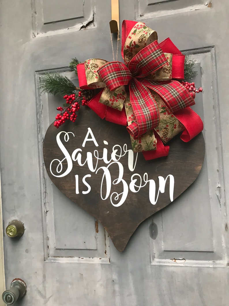 Rustic Farmhouse Wood Christmas Ornament Door Hanger Etsy