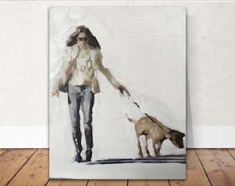 walker Wall art Fine Art Hiker Painting from original oil painting by James Coates Canvas Print