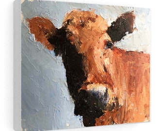 Cow Painting Print, Fine Art, Farmhouse Decor