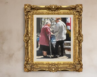 Couple Art Print: Original Oil Painting by James Coates