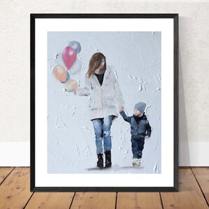 Mommy and son Painting, PRINTS, Canvas, Posters, Commissions, Fine Art - from original oil painting by James Coates