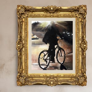 Cycling Painting, PRINTS, Canvas, Poster, Commissions, Fine Art - from original oil painting by James Coates
