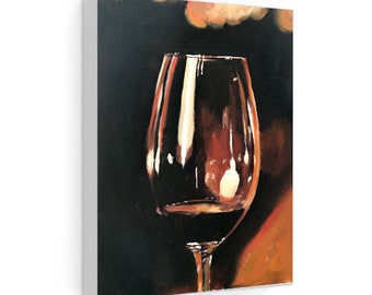 Wine glass Painting ,Still life art, Canvas and Paper Prints,  Fine Art  from original oil painting by James Coates