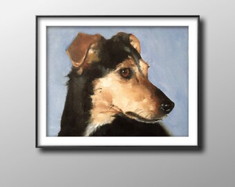 Dog Portrait Painting – Fine Art Print from Original Oil Painting