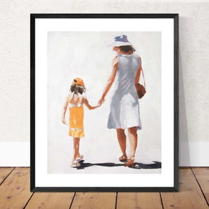 Mommy and Child Painting, Poster, Prints, commissions, Fine Art - from original oil painting by James Coates