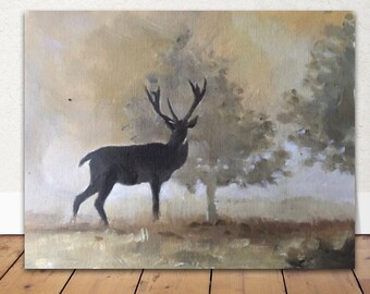 Deer Painting, Prints, Posters, Originals, Commissions, Fine Art - from original oil painting by James Coates