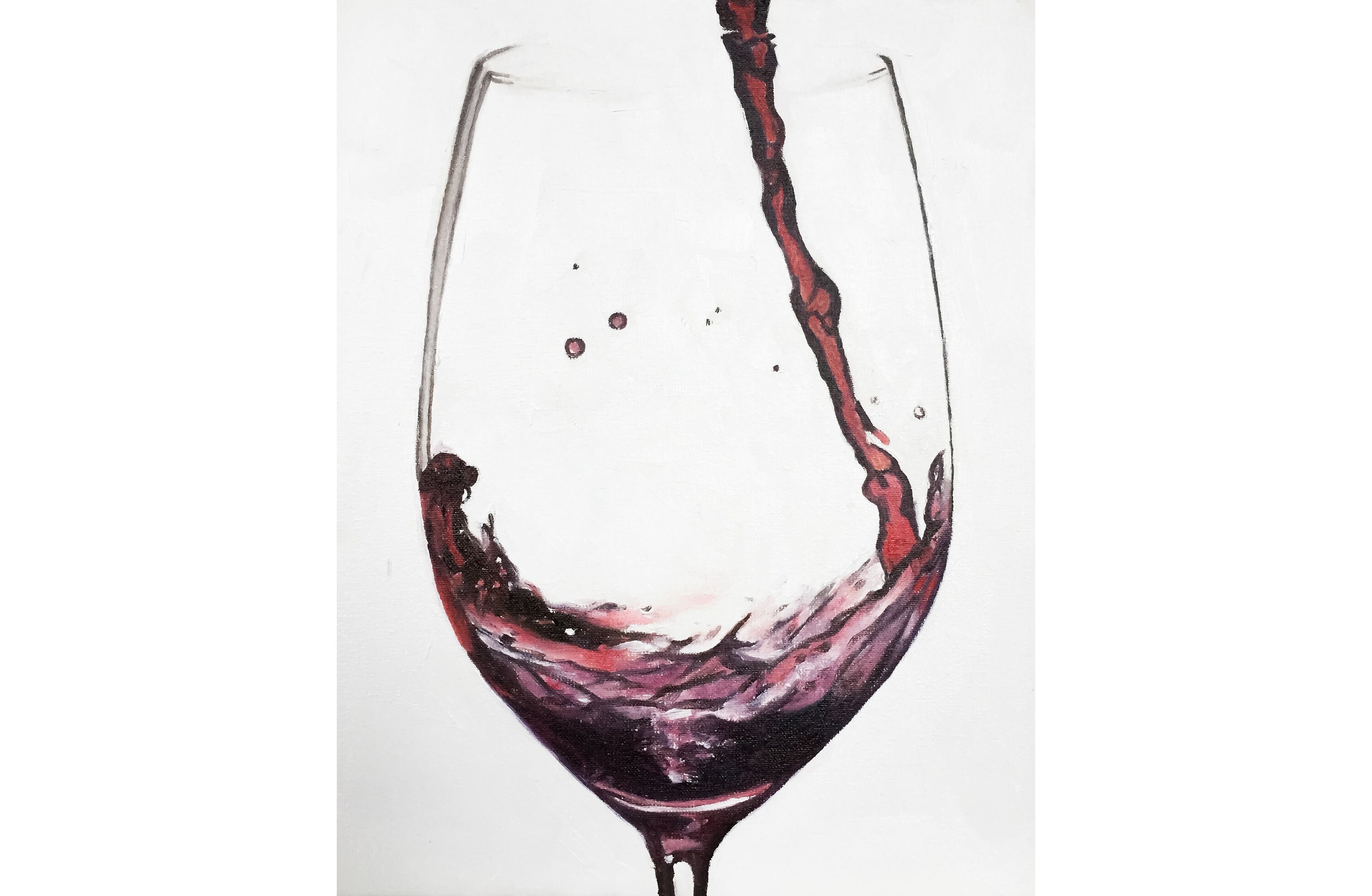 Wine Art Wine Painting Wine Art PRINT Red Wine Art Print from