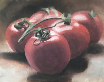 Tomatenstilleven, keukenkunstdruk, James Coates