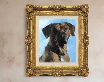 Dog Portrait Painting: Fine Art Print or Original Oil