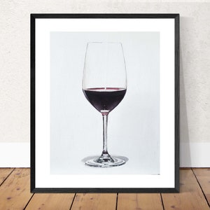 Glass of Red wine Painting, Prints, Canvas, Posters, Originals, Commissions - Fine Art from original oil painting by James Coates