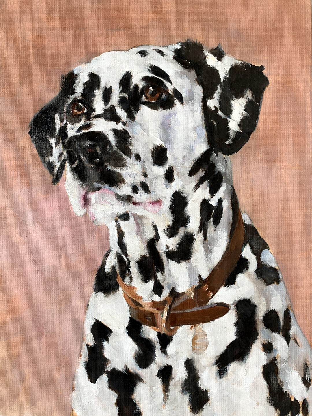 Custom Oil Pet Portrait: Hand-painted Dog Memorial on Canvas - Etsy