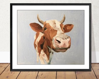 Cow Painting ,poster, Prints, Originals, Commissions - Fine Art - from original oil painting by James Coates