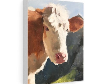 Cow Painting, Farmhouse Wall Art, Fine Art Print