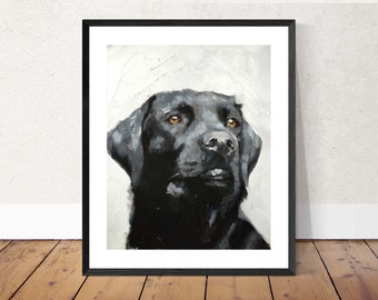 Labrador Dog Art Print: Original Oil Painting by James Coates