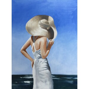Woman in hat Painting, Prints, Canvas, Posters, Originals, Commissions, Fine Art - from original oil painting by James Coates