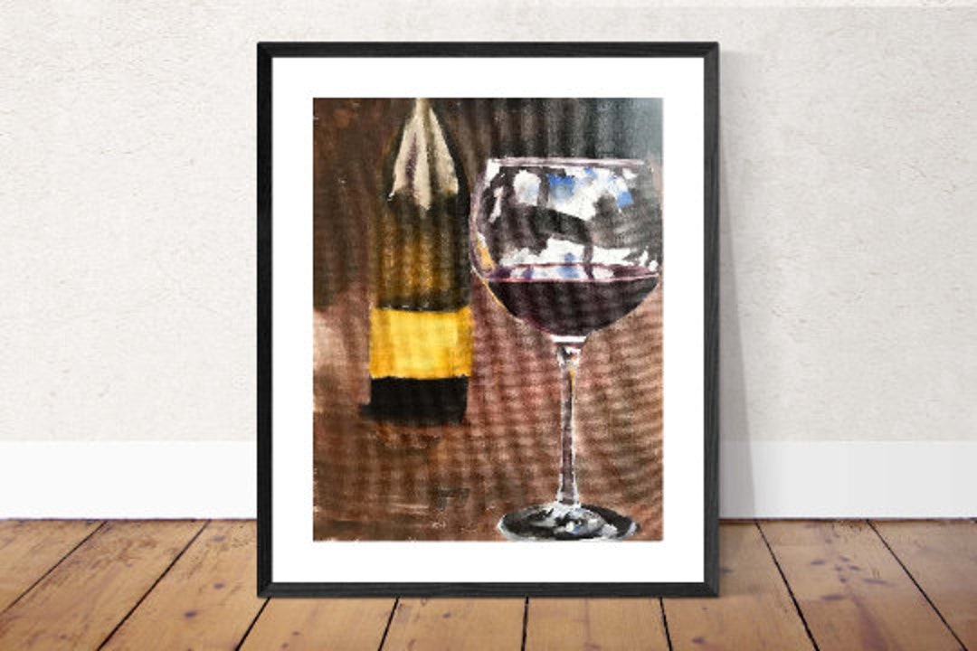 Red Wine Still Life: Art Print, Canvas, or Original Oil Painting - Etsy