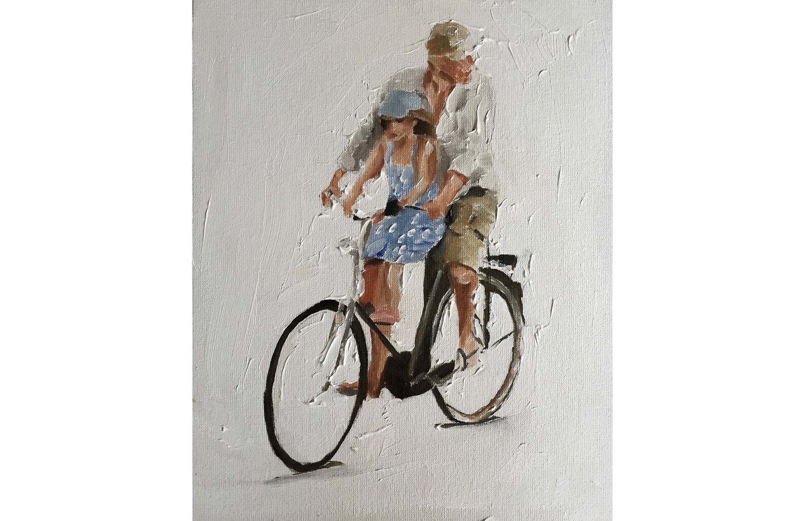 Daddy and daughter Painting Wall art Canvas Print Fine | Etsy