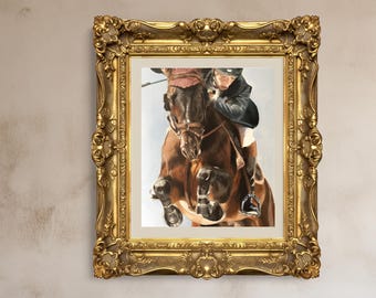 Horse Racing Art Print: Equestrian Oil Painting by James Coates