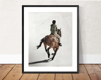 Horse and Rider Art Print: Equestrian Fine Art by James Coates