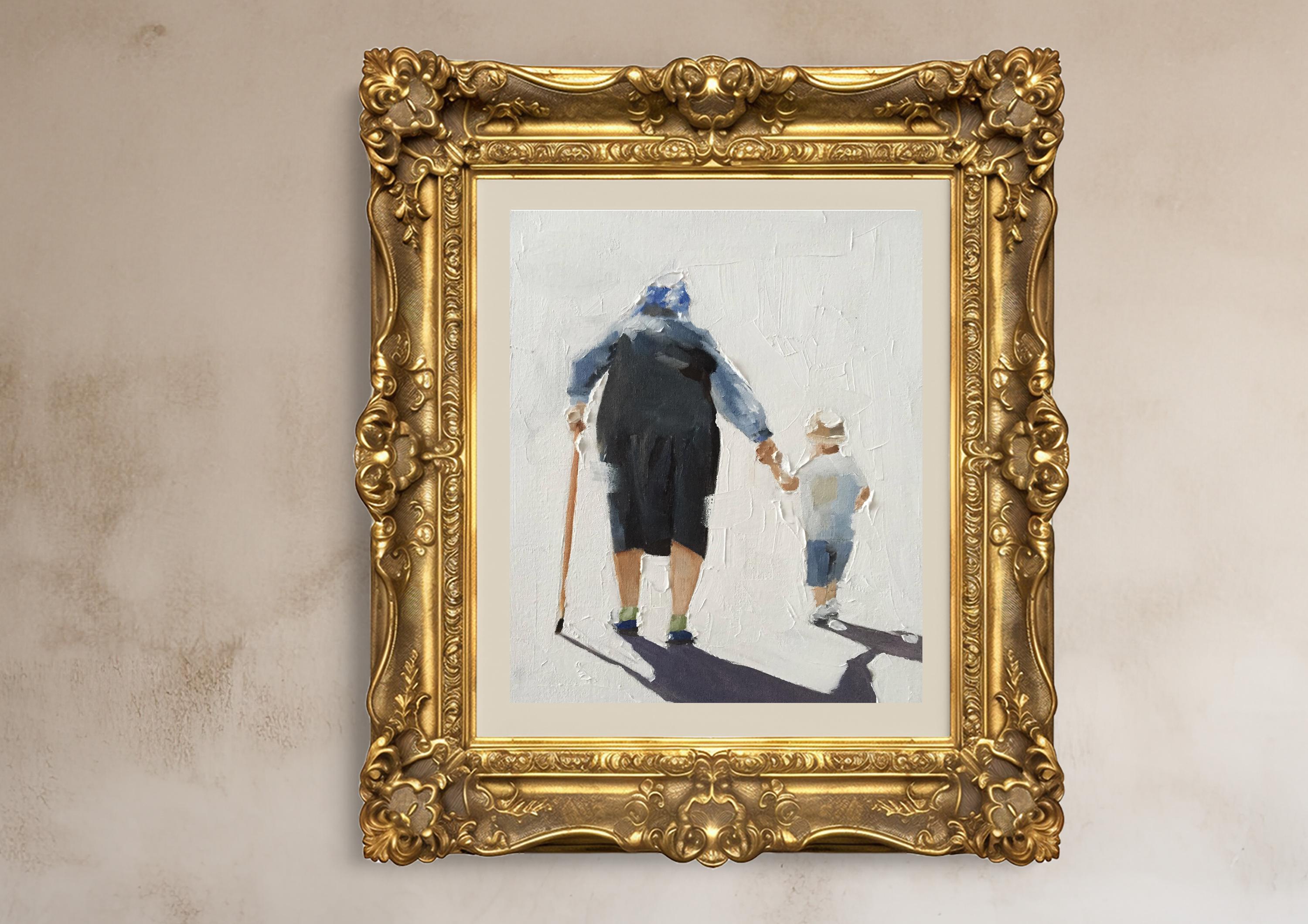 キャンバス プリントアート ハート 絵画 額付 インテリア アートパネル ハート ストリート グラフティ W40cm H40cm アート