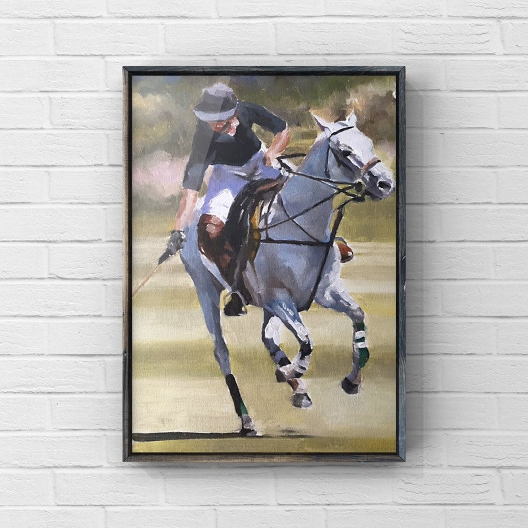 horse-painting-polo-poster-horse-wall-art-canvas-print-etsy-uk