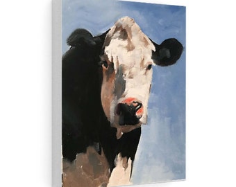 Cow Art Print, Farmhouse Animal Portrait by James Coates
