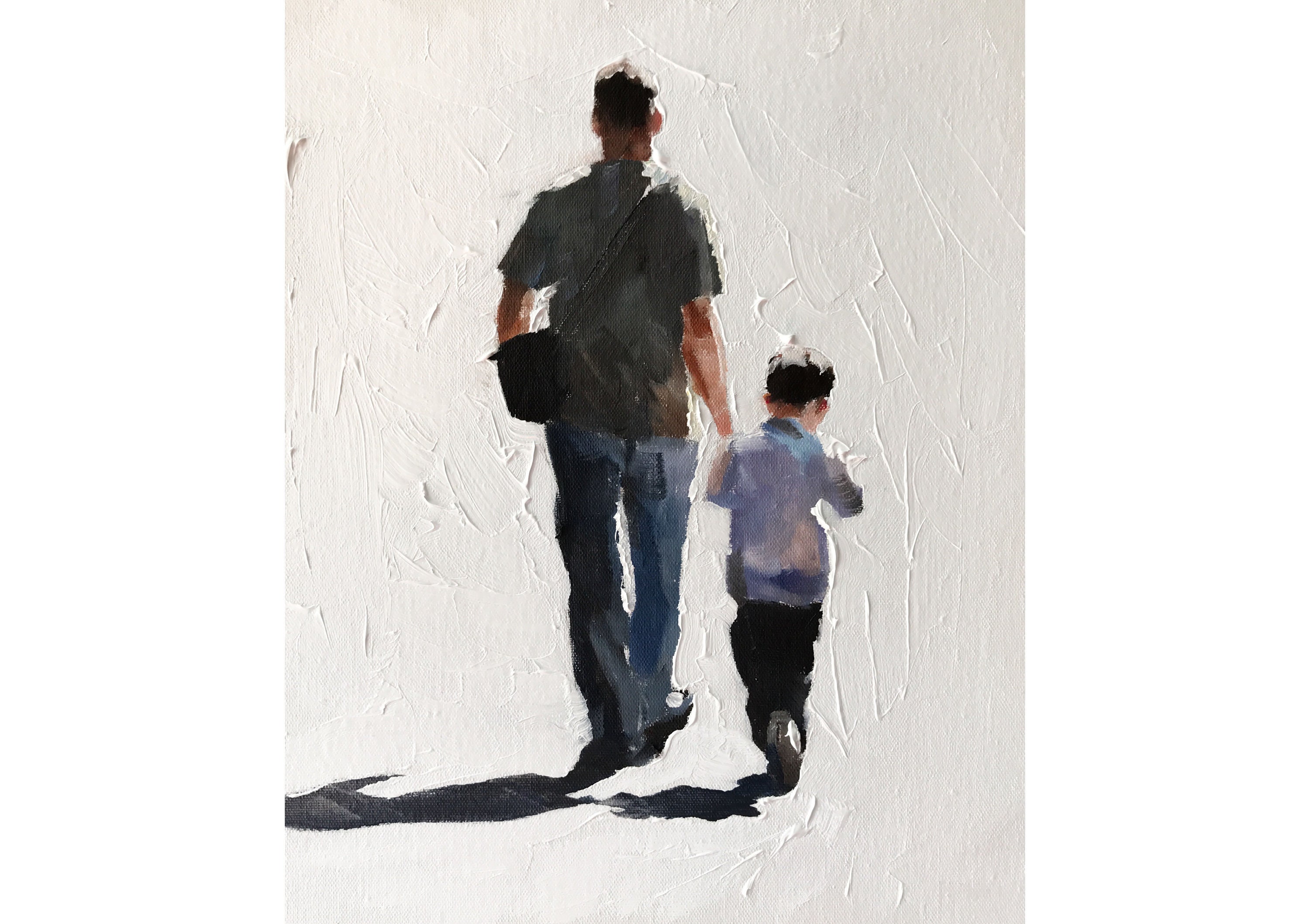 Father And His Son Painting In Their New House - HooDoo Wallpaper