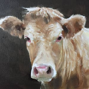 Cow Painting, PRINTS, Cow art, Canvas, Fine Art - from original oil painting by James Coates