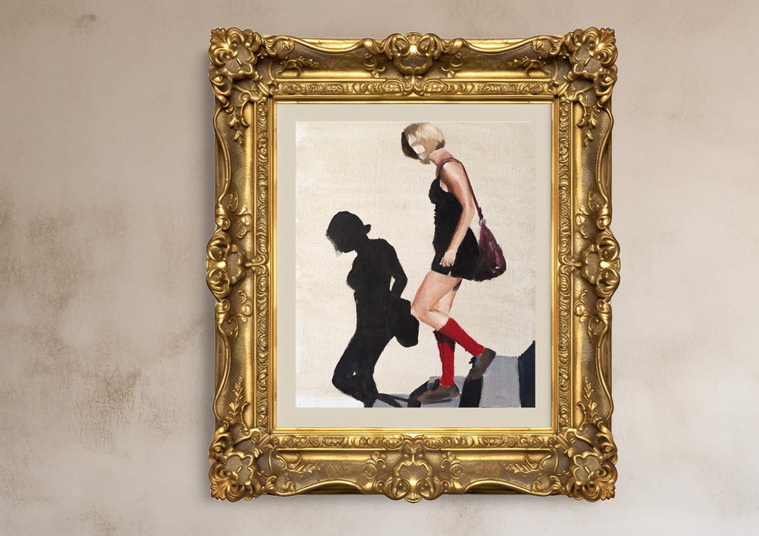 Girl and Shadow Art Print: Original Oil Painting by James Coates - Etsy