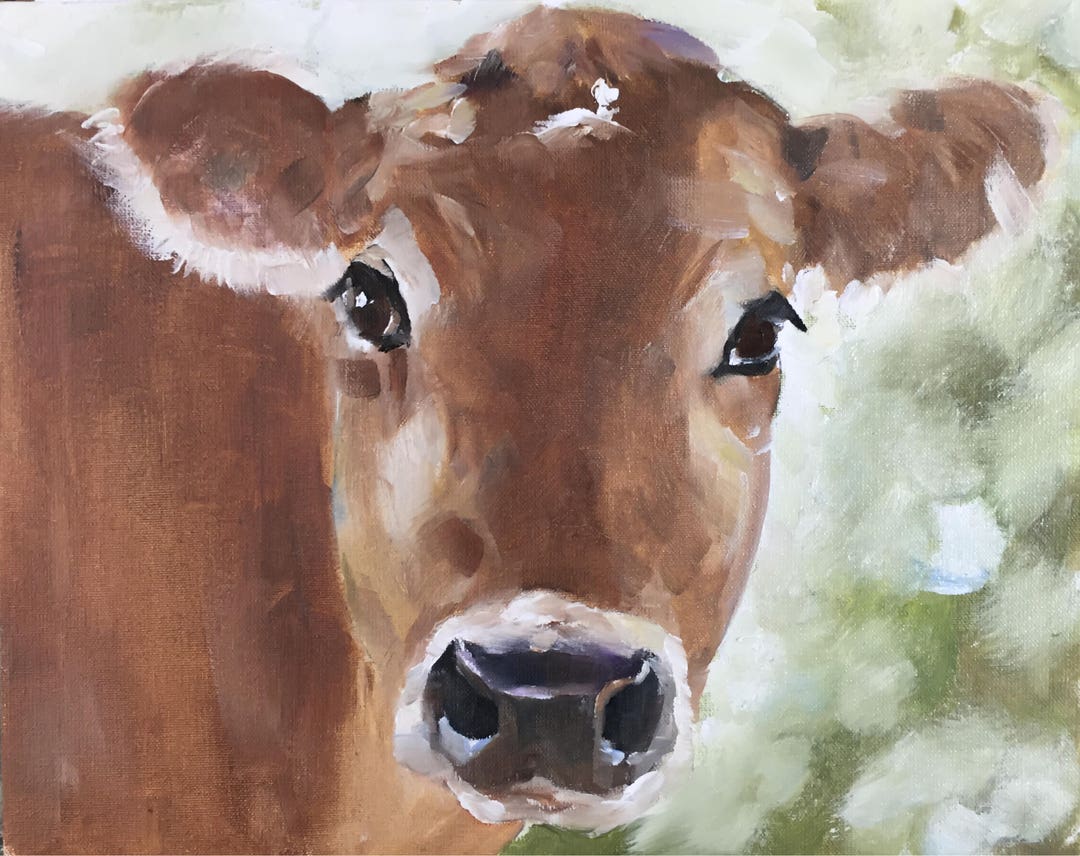 Cow Painting cow Art Cow Print Fine Art From Original Etsy